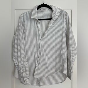 Zara Classic White Pinstripe Shirt